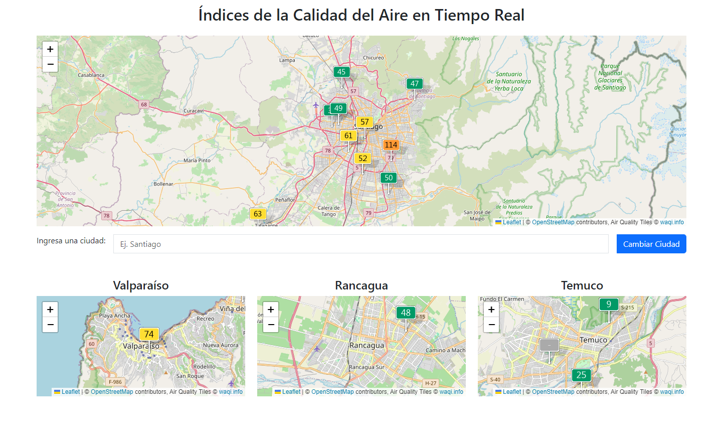 API REST Contaminación del aire